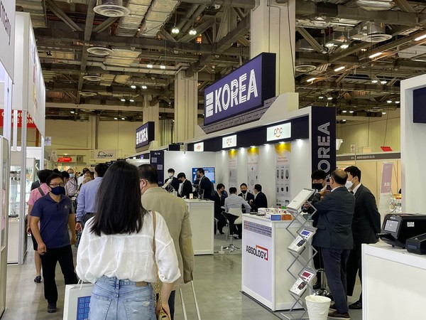  ‘제14회 싱가포르 의료기기 전시회(Medical Fair Asia 2022)’ 한국관 전경 / 사진=한국의료기기공업협동조합