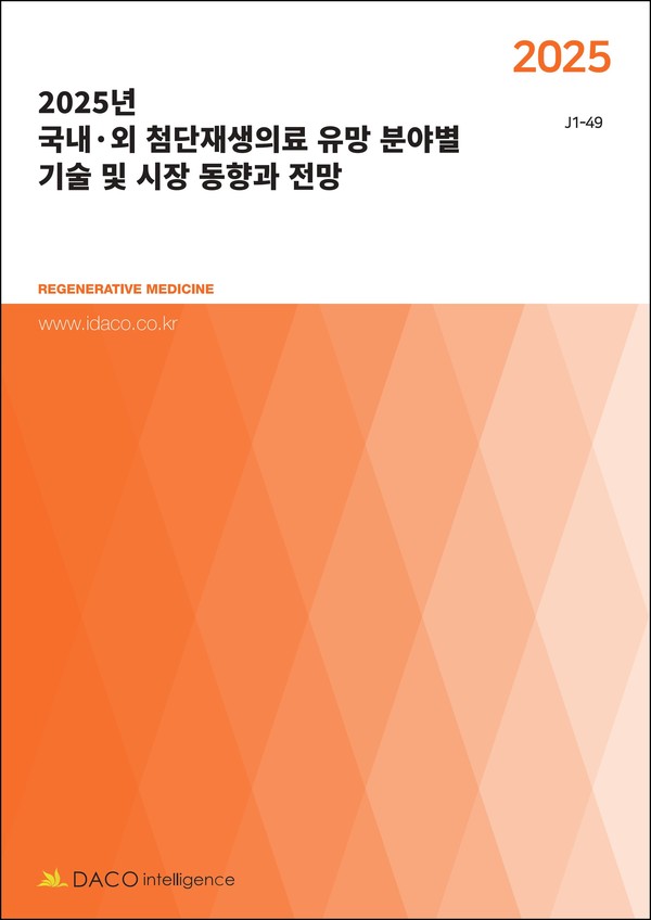 데이코산업연구소, ‘2025년 국내·외 첨단재생의료 유망 분야별 기술 및 시장 동향과 전망’ 보고서 발간