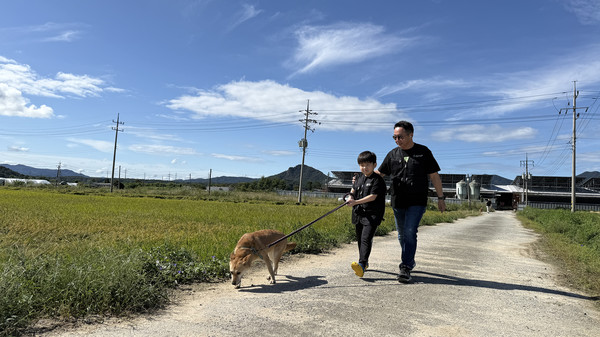 녹십자수의약품 가치그린봉사단, ‘행강’과 두 번째 산책 봉사